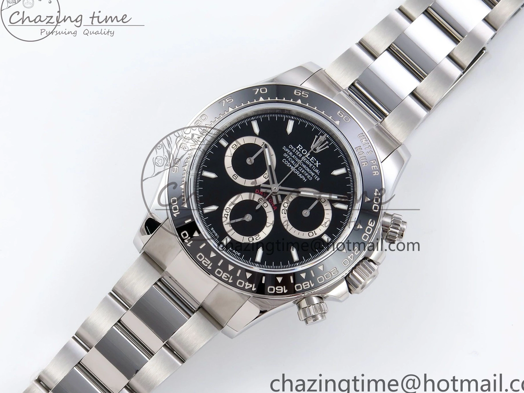 MiroTime 0422 Daytona 126500 QF 1:1 Best Edition 904L Steel Black Dial on SS Braclet SH4131 V ZeroBulk 1296